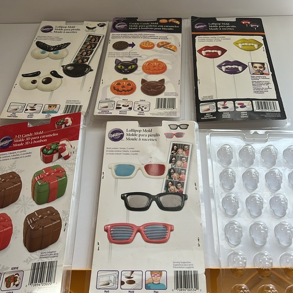 Lollipop form molds for Chocolate, NWT bundle set of 6 - Picture 2 of 7